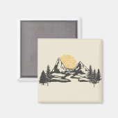 Bergzonsondergang Magneet (Voorkant / Achterkant)