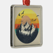 Bergzonsondergang Metalen Ornament (Rechts)