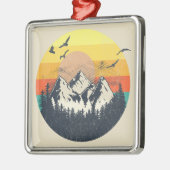 Bergzonsondergang Metalen Ornament (Links)