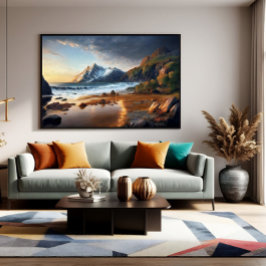 Bergzonsondergang Poster