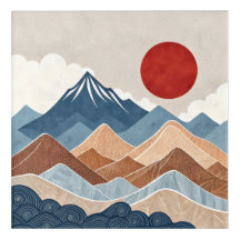 Bergzonsondergang Schoonheid