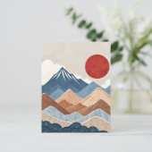 Bergzonsondergang Schoonheid Briefkaart (Staand voorkant)