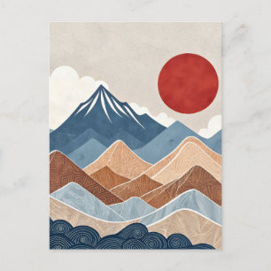 Bergzonsondergang Schoonheid Briefkaart
