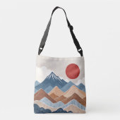 Bergzonsondergang Schoonheid Crossbody Tas (Achterkant)