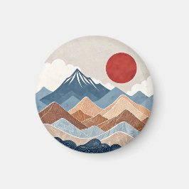 Bergzonsondergang Schoonheid Magneet