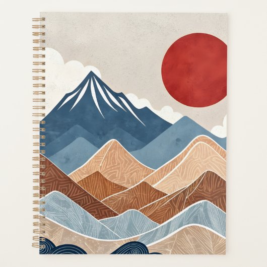 Bergzonsondergang Schoonheid Planner (Voorkant)