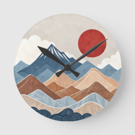 Bergzonsondergang Schoonheid Ronde Klok