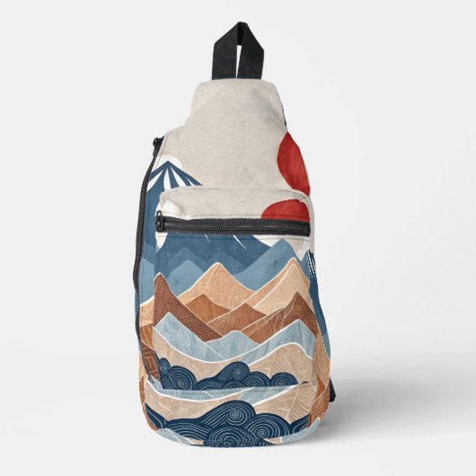 Bergzonsondergang Schoonheid Sling Bag (Voorkant)
