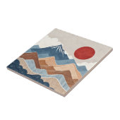 Bergzonsondergang Schoonheid Tegeltje (Zijkant)