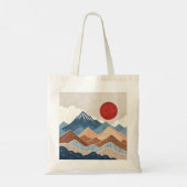 Bergzonsondergang Schoonheid Tote Bag (Achterkant)