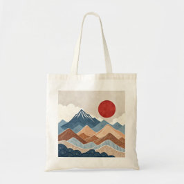 Bergzonsondergang Schoonheid Tote Bag