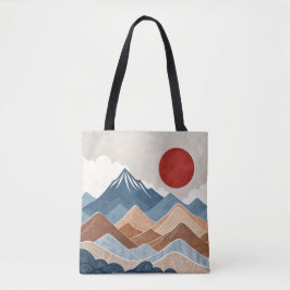 Bergzonsondergang Schoonheid Tote Bag