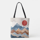Bergzonsondergang Schoonheid Tote Bag (Achterkant)