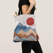 Bergzonsondergang Schoonheid Tote Bag (Dichtbij)