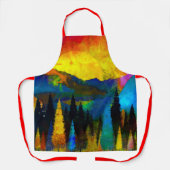 Bergzonsondergang  schort (Voorkant)