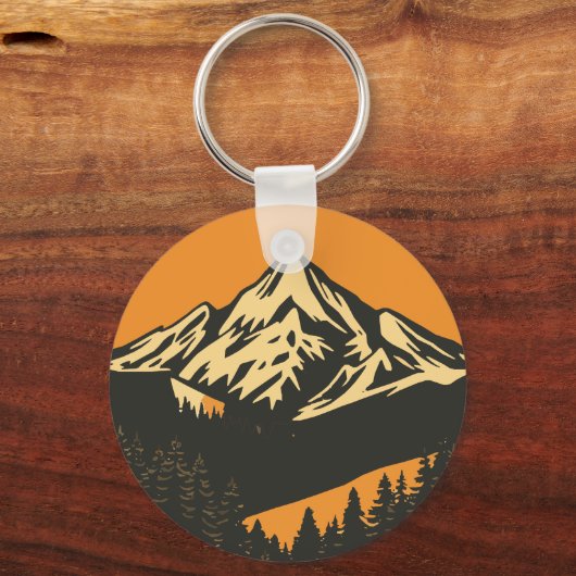 bergzonsondergang sleutelhanger (Voorkant)