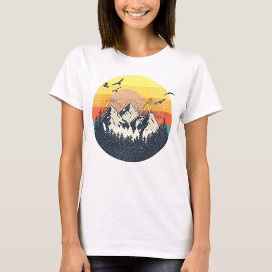 Bergzonsondergang T-shirt (Voorkant)