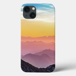 Bergzonsondergang Vreedzaam Kleurrijk Inspirerend Case-Mate iPhone Case