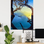 Bergzwavelkrater Blauwe Vijver Frame Poster (Thuiskantoor)