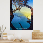 Bergzwavelkrater Blauwe Vijver Frame Poster (Keuken)