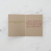 Beribboned Holiday Candle Feestdagen Kaart (Binnen)