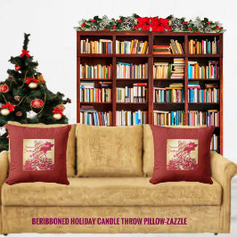 Beribboned Holiday Candle Kussen