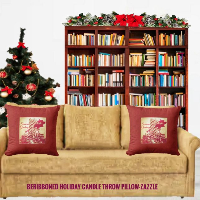 Beribboned Holiday Candle Kussen (Creator heeft geüpload)