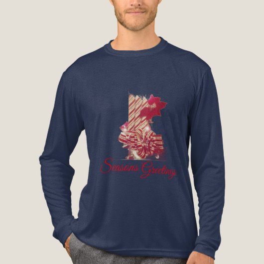 Beribboned Holiday Candle Tri-Blend Shirt (Voorkant volledig)