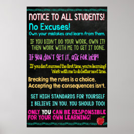 Bericht aan alle Poster van de klas van studenten