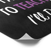 Bericht aan alle studenten Poster leslokaal leraar (Hoek)