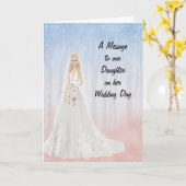 Bericht aan de dochter op huwelijksdag van ouders kaart (Gele Bloem)