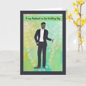 Bericht aan de man op de dag van de bruiloft kaart (Gele Bloem)