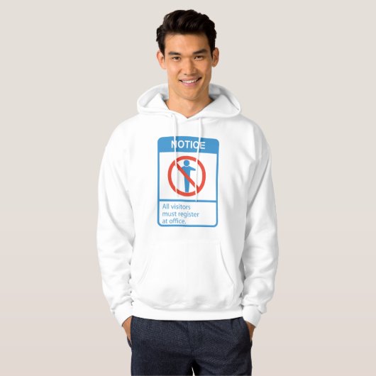 Bericht Alle bezoekers Hoodie (Voorkant volledig)