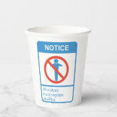 Bericht Alle bezoekers Papieren Bekers (Voorkant)