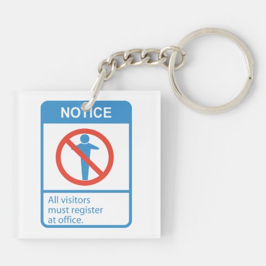 Bericht Alle bezoekers Sleutelhanger (Achterkant)