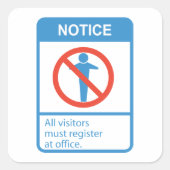 Bericht Alle bezoekers Vierkante Sticker (Voorkant)