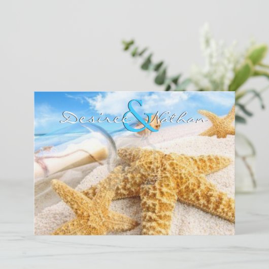 Bericht bij een bottelbruiloft kaart (Staand voorkant)