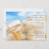 Bericht bij een bottelbruiloft kaart (Achterkant)