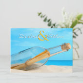 Bericht bij een bottelbruiloft kaart (Staand voorkant)