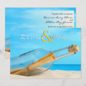 Bericht bij een bottelbruiloft kaart (Voorkant / Achterkant)