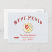 Bericht bij wijziging van adres is verplaatst briefkaart (Voorkant / Achterkant)