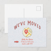 Bericht bij wijziging van adres is verplaatst briefkaart (Voorkant / Achterkant)