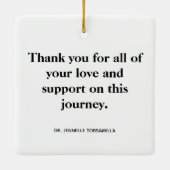 Bericht Dank u Foto PhD Afstuderen Keramisch Ornament (Achterkant)