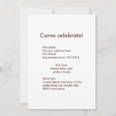 Bericht - fles op zee - PERSONALISEERDE uitnodigin Kaart (Achterkant)