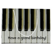  bericht Grand Birthday Piano Keys Large Cadeautasje (Achterkant)