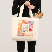 Bericht - houd je hart gelukkig grote tote bag (Voorkant (product))