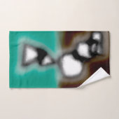 Bericht in a Bottle: Abstract bruin, Blauwgroen, B Bad Handdoek (Handdoek)