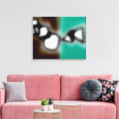 Bericht in a Bottle: Abstract bruin, Blauwgroen, B Canvas Afdruk (Insitu (Woonkamer))