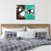 Bericht in a Bottle: Abstract bruin, Blauwgroen, B Canvas Afdruk (Insitu (Slaapkamer))