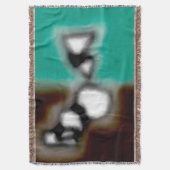 Bericht in a Bottle: Abstract bruin, Blauwgroen, B Deken (Voorkant Verticaal)